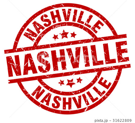Nashville red round grunge stamp 31622809