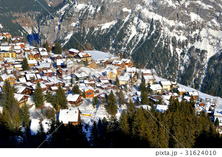Murren ski village in snow mountain of Interlaken 31624010