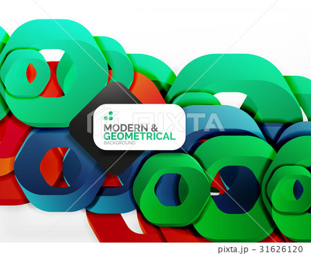 Geometric abstract background, cut chain shapes or 31626120