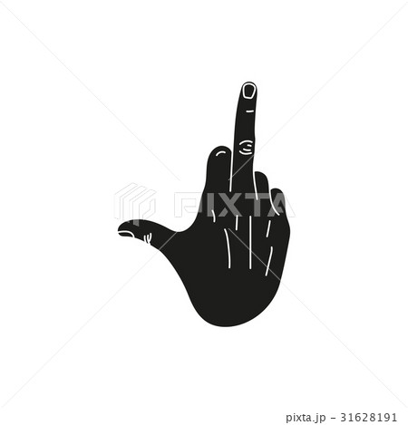 Hand Showing Middle Finger Up Or Fuck Youのイラスト素材