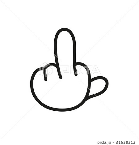 Hand Showing Middle Finger Up Or Fuck Youのイラスト素材