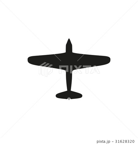simple black airplane icon on white background 31628320