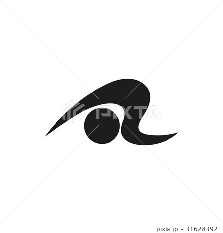 Vector yoga pose in simple monochrome style 31628392