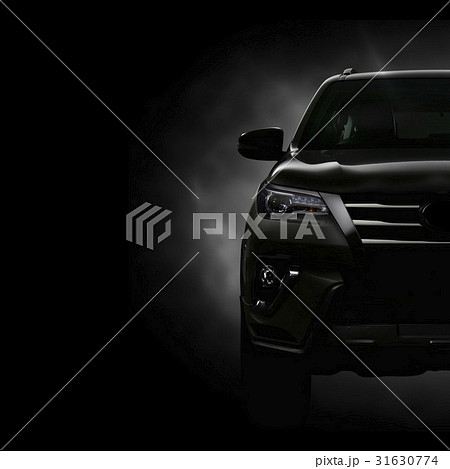 SUV Car on Black Background with Smoke Effect 31630774