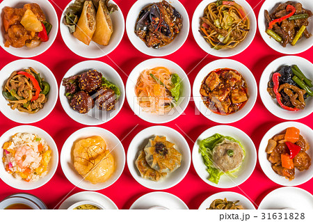 中華料理　一斉集合　Delicious Chinese food group photo 31631828