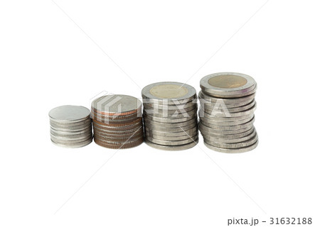 Stack of coins isolate on white background Concept Stack of coins isolate on white background Concept 31632188