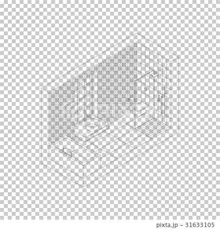 Line bathroom in isometric view Line bathroom in isometric view 31633105