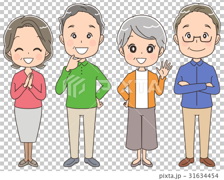 Senior men and women's illustration Senior men and women's illustration 31634454
