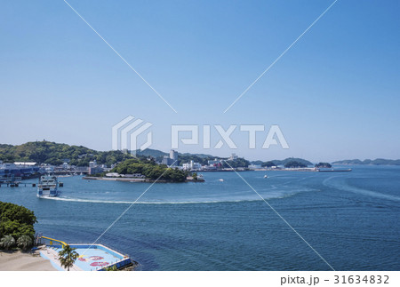 鳥羽市街地　鳥羽湾の風景　ミキモト真珠島　伊勢志摩観光名所　 31634832