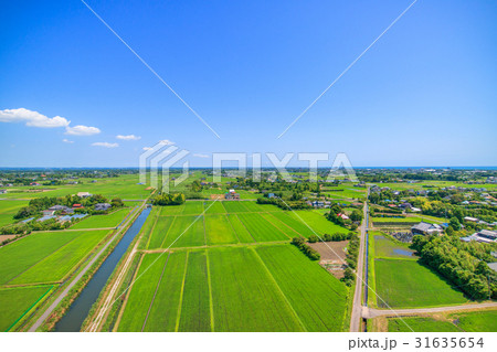 千葉県長生村の高根 宮成 本郷 一松周辺を空撮 千葉県長生村の高根 宮成 本郷 一松周辺を空撮 31635654