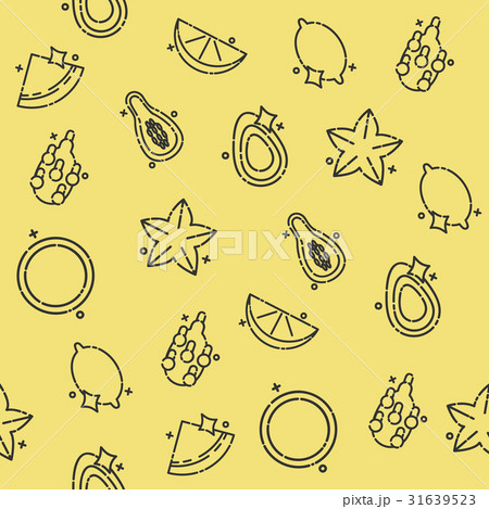 Tropical fruit concept icons pattern 31639523
