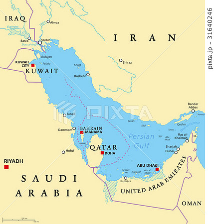 Persian Gulf region political map 31640246