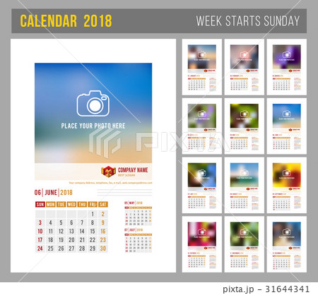Calendar Template 2018 31644341