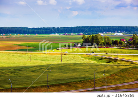 Fields and village Fields and village 31645869