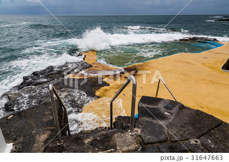 Natural pool near Caloura town of Sao Miguel. 31647663