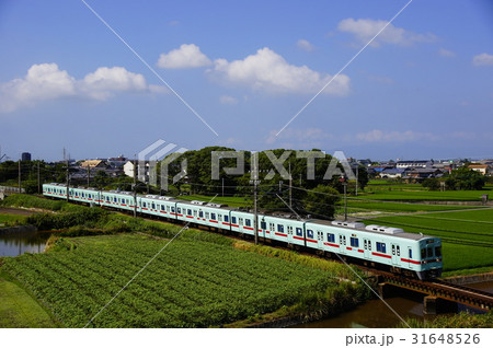 水郷地帯を行く西鉄電車　　西鉄天神大牟田線　蒲地ー矢加部 31648526