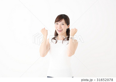 ガッツポーズ・女性 ガッツポーズ・女性 31652078