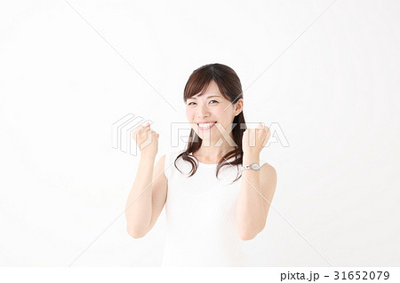 ガッツポーズ・女性 ガッツポーズ・女性 31652079