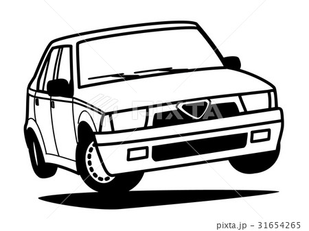 ネオヒストリックイタリアンセダン ぬり絵風 ネオヒストリックイタリアンセダン ぬり絵風 31654265