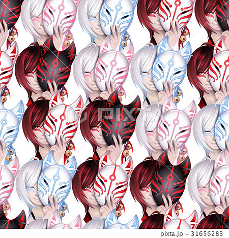 Japanese deamon fox pattern 31656283