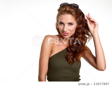 Fashion photo of young magnificent woman. Girl posing. Studio ph 31657897