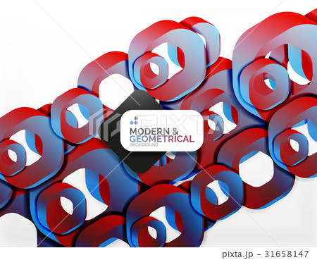 Geometric abstract background, cut chain shapes or 31658147