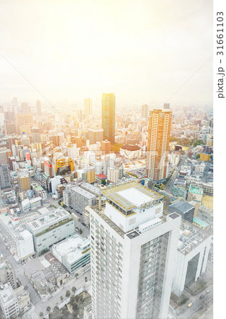 skyline of Osaka mix sketch illustration 31661103