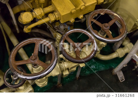 Industrial background three valves 31661268