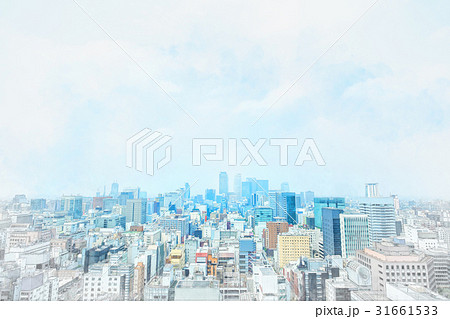 skyscrapers in Nagoya mix sketch illustration skyscrapers in Nagoya mix sketch illustration 31661533