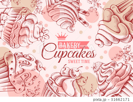 Cupcakes background Cupcakes background 31662171