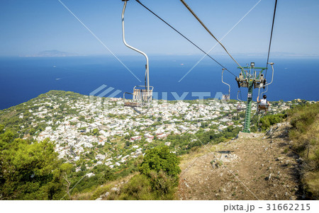 Chairlift to Mount Solaro from Anacapri town, Capri Island, Ital 31662215
