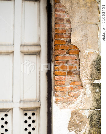 Old wall broken brick  see a orange brickwall 31663451
