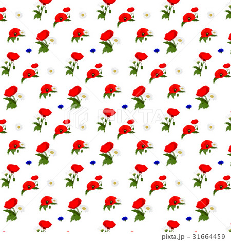 Seamless pattern with chamomile, cornflowers and Seamless pattern with chamomile, cornflowers and 31664459