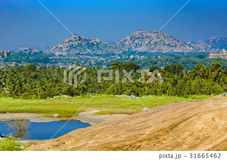View of Hemakuta hill sunset point, Hampi, India 31665462