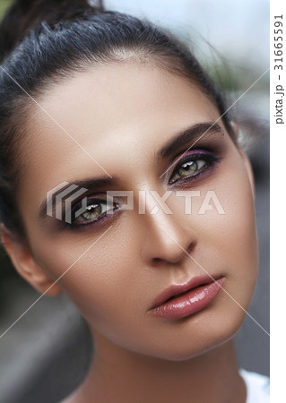 Beauty portrait of female face with natural clean skin 31665591