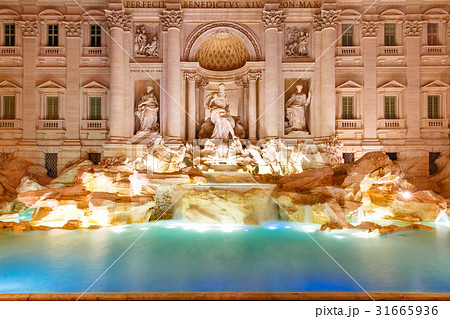 Trevi Fountain or Fontana di Trevi in Rome, Italy Trevi Fountain or Fontana di Trevi in Rome, Italy 31665936
