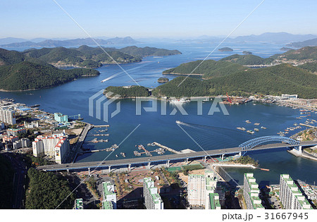 島 統営大橋 統営市 31667945