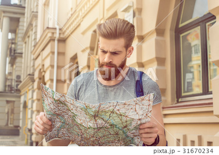 Young man city walk travel vacation lifestyle Young man city walk travel vacation lifestyle 31670234