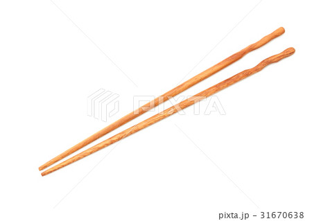 Wooden chopsticks on white background. Wooden chopsticks on white background. 31670638