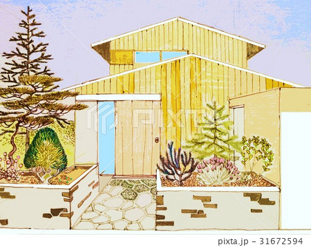 ガーデン イラストのイラスト素材