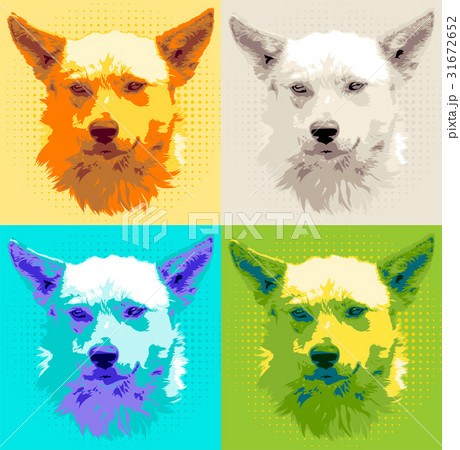 Set head dog pooch vector illustration 31672652