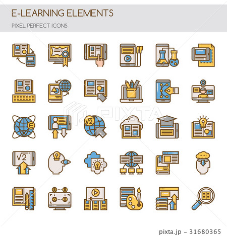 E Learning Elements のイラスト素材