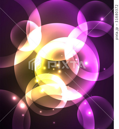 Glowing shiny overlapping circles composition on Glowing shiny overlapping circles composition on 31680372
