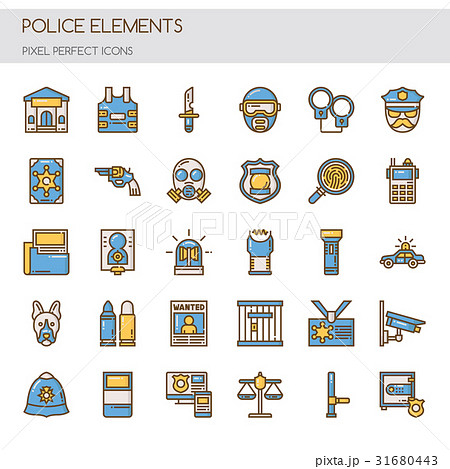 Police Elements のイラスト素材