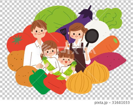 家族　4人　野菜 31681033