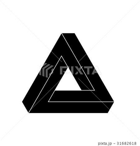 Penrose triangle icon. Geometric 3D object optical 31682618