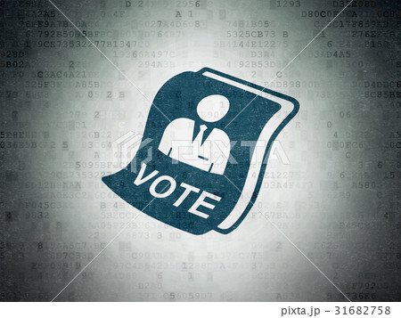 Politics concept: Ballot on Digital Data Paper 31682758
