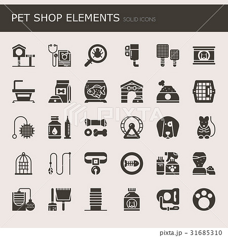 Pet Shop Elements , Solid Icons Pet Shop Elements , Solid Icons 31685310