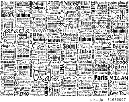 The largest cities in the world word cloud collage The largest cities in the world word cloud collage 31686097