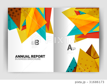 Triangle business print template Triangle business print template 31686173